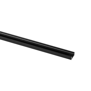 Aluminium profiel 5m zwart RAL 9005 mat Opbouw, 8mm, zwart