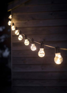 Light String Zwart + 10 LED bollampjes - Perluci Guirlande
