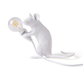 Mouse Lamp Mac / Sitting / White