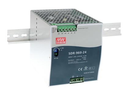 SDR-960-24 DIN RAIL 960W 24V 110X125X150MM (wxhxd)