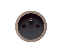 Rond 2.0 | retrofit / easyfit socket type E - trimless - light bronze - black cup