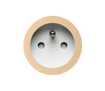 Rond 2.0 | multifit stopcontact type E - brushed brass - witte cup