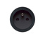 Rond 2.0 | retrofit / easyfit stopcontact type E - kleine trim - basic zwart - zwarte cup